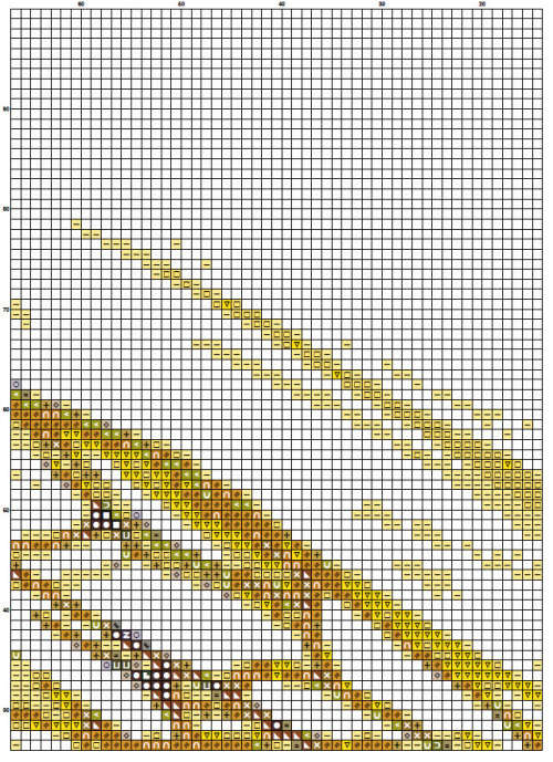 Honey Bee 1 Cross Stitch Pattern PDF - Insect Watercolor Cross Stitch Pattern