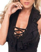 Women Leaf Neck Silk Tshirt  *Free Shipping*