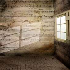 Waterproof Musical Note Photography Backgrounds Backdrops