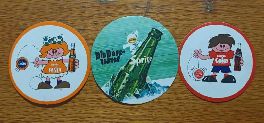 Vintage beverage stickers
