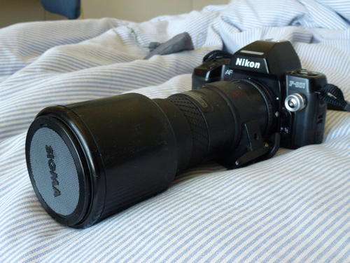 NIKON F-801 film camera AND SIGMA 400mm APO F5.6 TELEPHOTO LENS