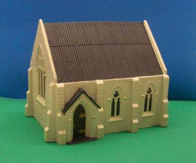Handcrafted - Kit Built - Resin Model Railway Building - Small Church
