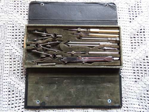 Vintage Technical Mathematical Drawing Instruments