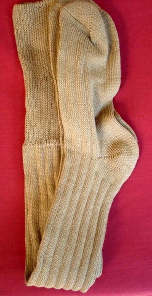 mens khaki socks length 75 cm