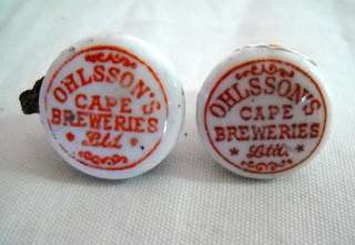 OLD BOTTEL TOPS OHLSSONS CAPE BREWERIES LTD X 2