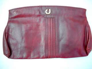 MAROON CLUTCH BAG LEATHER