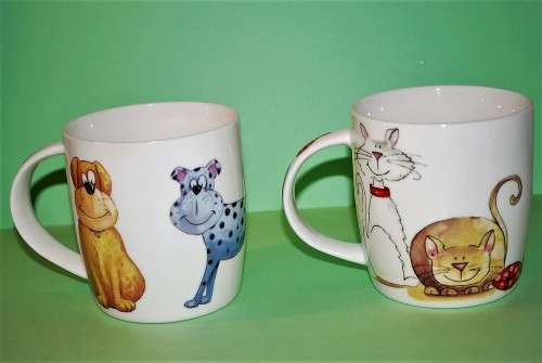 Coffee mugs for animal lover (cat and dog)