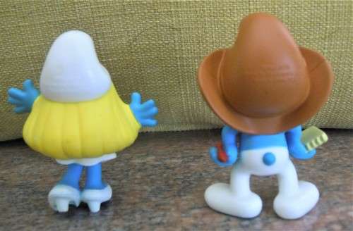 Smurf, assortment of 5, approx.70 - 80 mm high