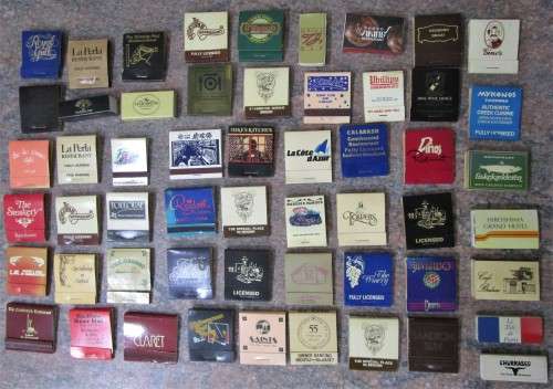 Match book and boxed novelty matches, 263 items
