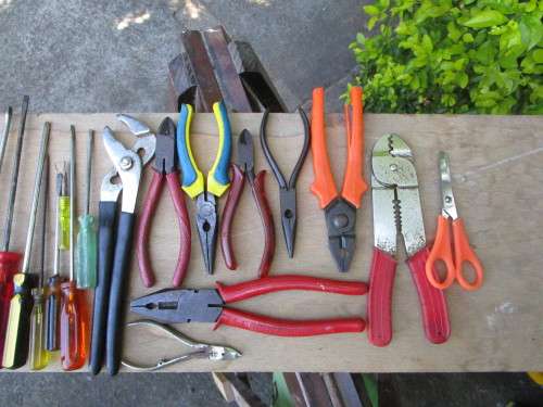 Tools, assortment of used household tools