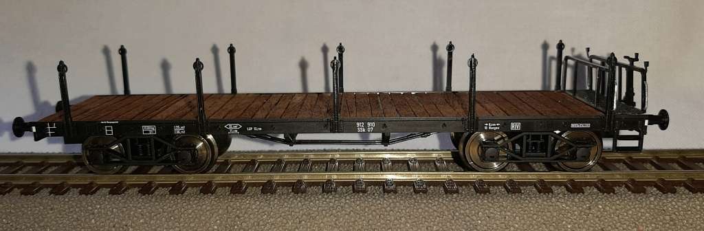 Fleischmann hO 5286 K with real wood floor, in original package, new, with wood load