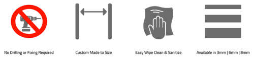 Sneeze screen protector 900mm x 600mm