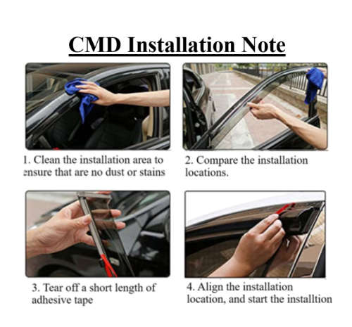 Windshield Set 2 Piece - 2005 - 2021 Toyota Hilux Single Cab (Carbon Fiber Look)