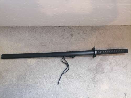 Katana Straight Blade/ Ninja Sword - Stealth black blade