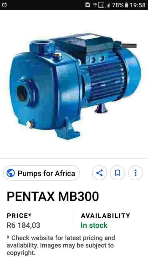 WATER PUMP for WELLPOINT or JOJOS *******BARGAIN AT HALF PRICE******