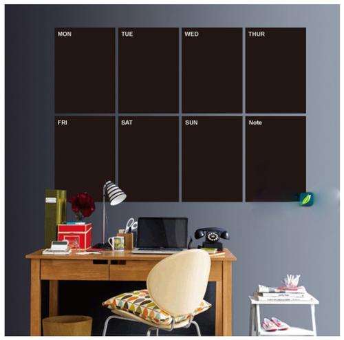 Chalkboard Vinyl A4 Wall Stickers Week Day Planner