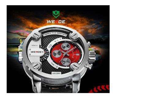 One Year Guarantee  MIYOTA Movement Dual Time Zone 30 Meter Waterproof Genuine Leather