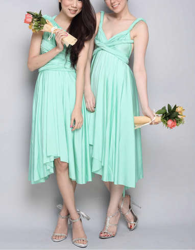 Bridesmaids  Infinity Dresses. SHORT.  FREE Boob tube, Buckles and Bra clip FREE!