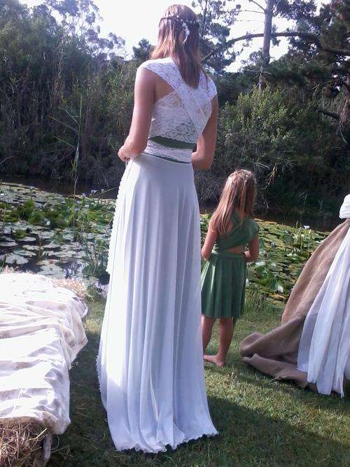 Informal,Convertible,Twist, Infinity Beach Wedding Wrap Dress with lace.Create your own dress!!