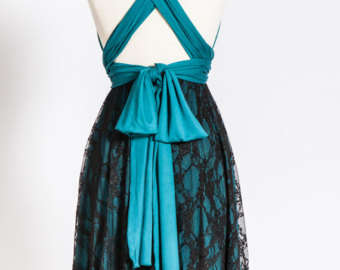 Infinity dress with LACE SKIRT OVERLAY..... SHORT.