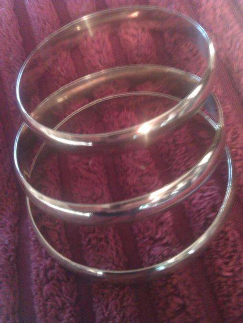 SET GOLDEN ALLOY BANGLES 10 mm