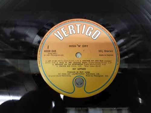 Def Leppard - High 'n' Dry - LP VG++ Sleeve VG+ - UK 1981 - 6359 045