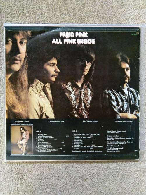 Frijid Pink all Pink Inside - SA - 1974 - Sleeve VG+  LP VG+