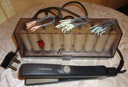 CARMEN electric curlers and flat iron
