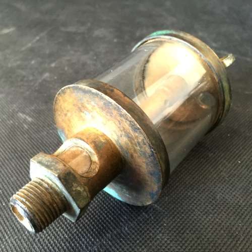 Rare Vintage Solid Brass Automatic Drip Oiler for Standing Steam Engine/Tractor