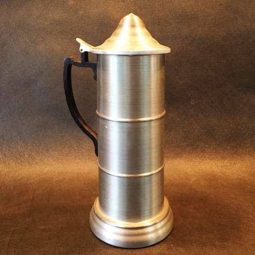 Rare German Glass Beer Stein With Bell and German Beer Story on Sides!!!