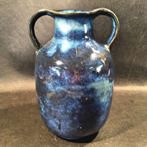 Blue Glazed Oriental Vase/Urn