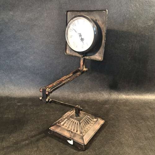 Vintage Cast Iron Arm Clock (Modern Mechanism)