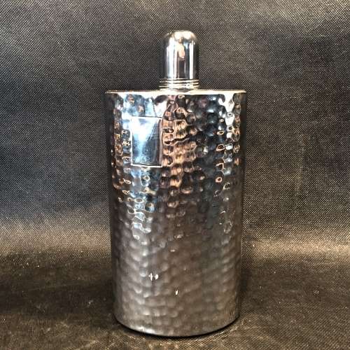 Original German Made Tin Lined Pewter Hip Flask (220mm Tall)
