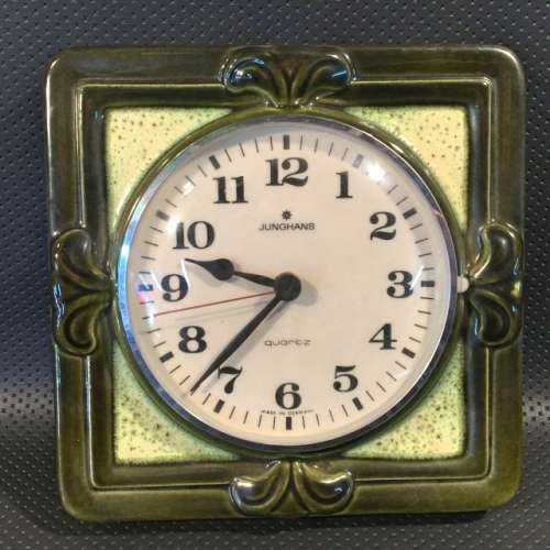 Rare Porcelain German Junghans Wall Clock - Domed Glass 100% (220mmx 220mm)