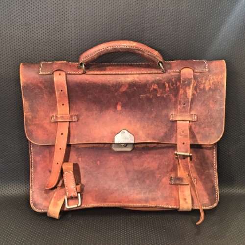 Vintage Genuine Leather Briefcase (Good Condition)