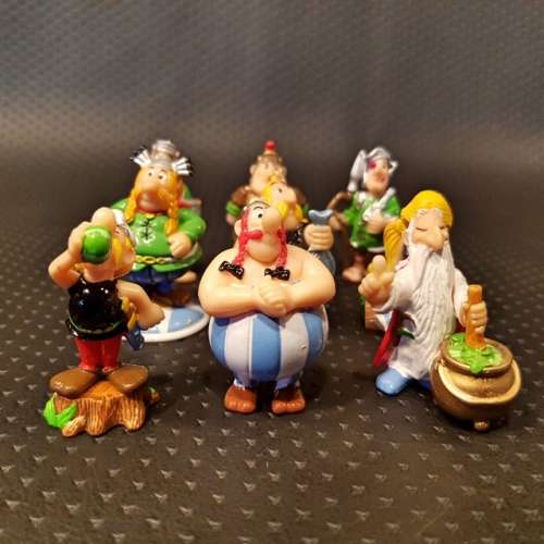 Original Asterix and Obelix Hard Plastic Collectors Figurine Set
