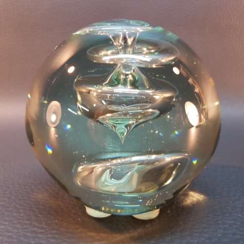 Large Hand Blown Swirl Paperweight (80mm)
