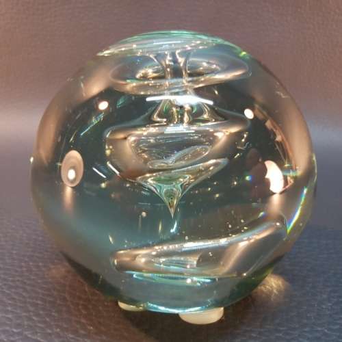 Large Hand Blown Swirl Paperweight (80mm)