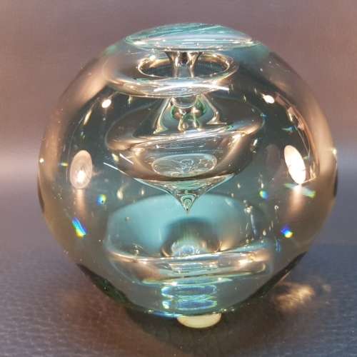 Large Hand Blown Swirl Paperweight (80mm)