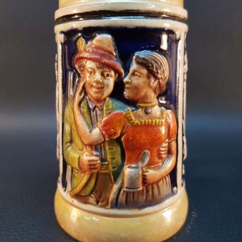 Vintage Porcelain German Beer Stein (150mm - Marked on Base)