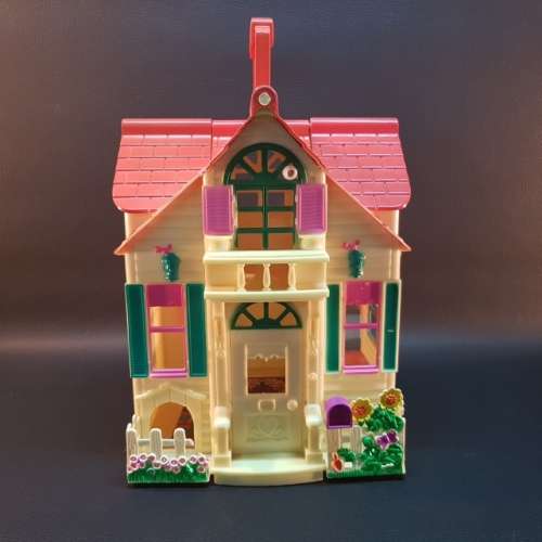 Large Vintage Hard Plastic Folding Doll House!!!