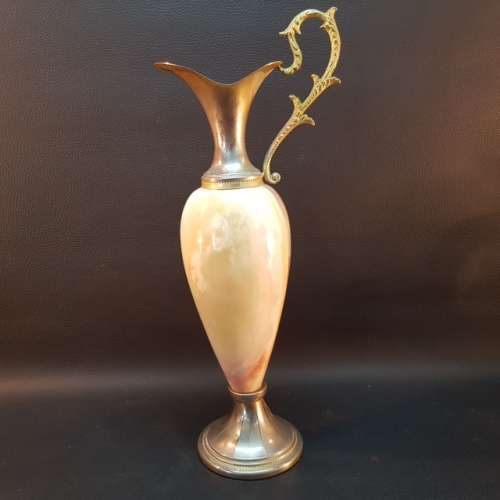 Large Ornamental Alabaster Display Pitcher