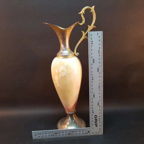 Large Ornamental Alabaster Display Pitcher