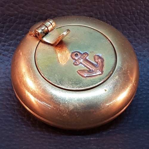 RARE Nautical Themed Brass Pocket Ashtray!!!