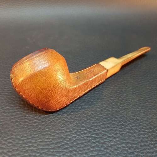 Handcrafted Vintage Leather Covered Smoking Pipe