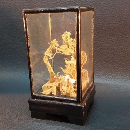 Highly Collectible Oriental Miniature Cork Scene!!!