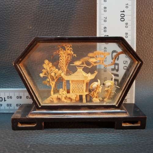Highly Collectible Oriental Miniature Cork Scene!!!