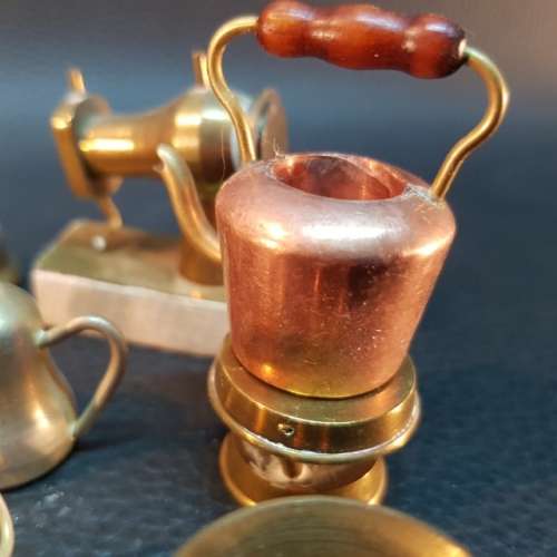 Collection of Handcrafted Copper and Brass Detail Miniatures