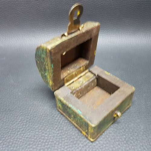 Small Treasure Chest Trinket Box with Decorative Brass Decoration