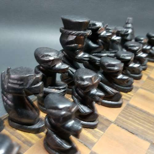 Handcrafted African Wood Chess Set!!!